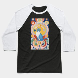 Hilma af Klint's Colorful Cat Dreamscape Baseball T-Shirt